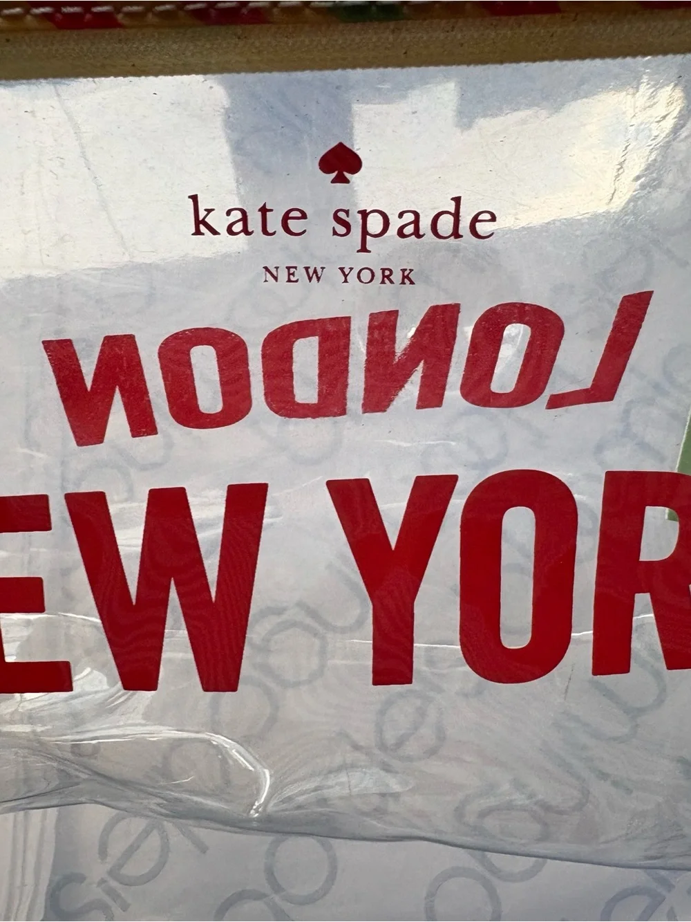 Rare collector piece! KATE SPADE New York Medium Heddy Clear Cosmetic Bag